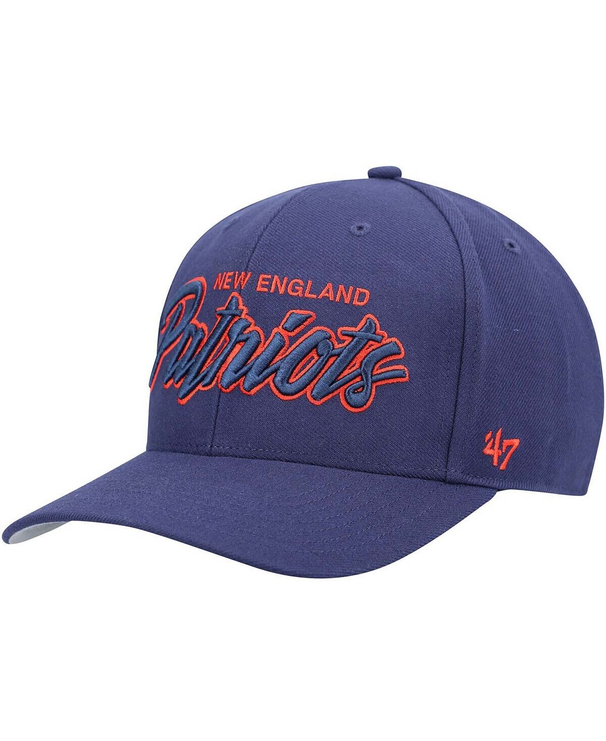 

Мужская темно-синяя кепка New England Patriots Street Script MVP Snapback '47 Brand