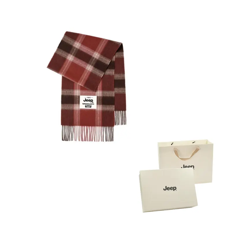 

Шарф из полиэстера вязаный для женщин Jeep, rusty красный coffee