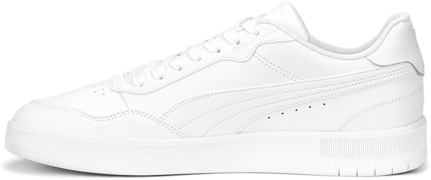 Мужские кроссовки PUMA Court Ultra Lite на шнуровке для повседневной носки - белые — фото 3