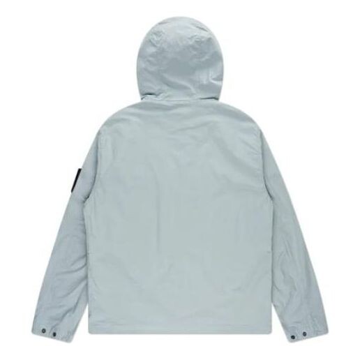 Куртка supima cotton twill stretch hooded jacket 'sky blue' Stone Island, голубой — фото 2