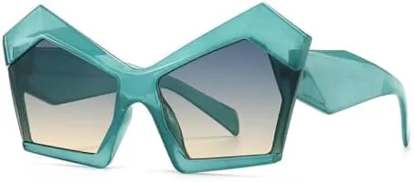 

Солнцезащитные очки большого размера 2027 для женщин, винтажные, стандартные, квадратные, мужские солнцезащитные очки с защитой от УФ-излучения UV400 MTZJH, Green