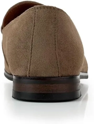 Туфли Ferro Aldo Mens Loafer Collection Modern Classic Slip On Styles Available in Suede Woven and Full Cut, Cognac Suede — фото 4