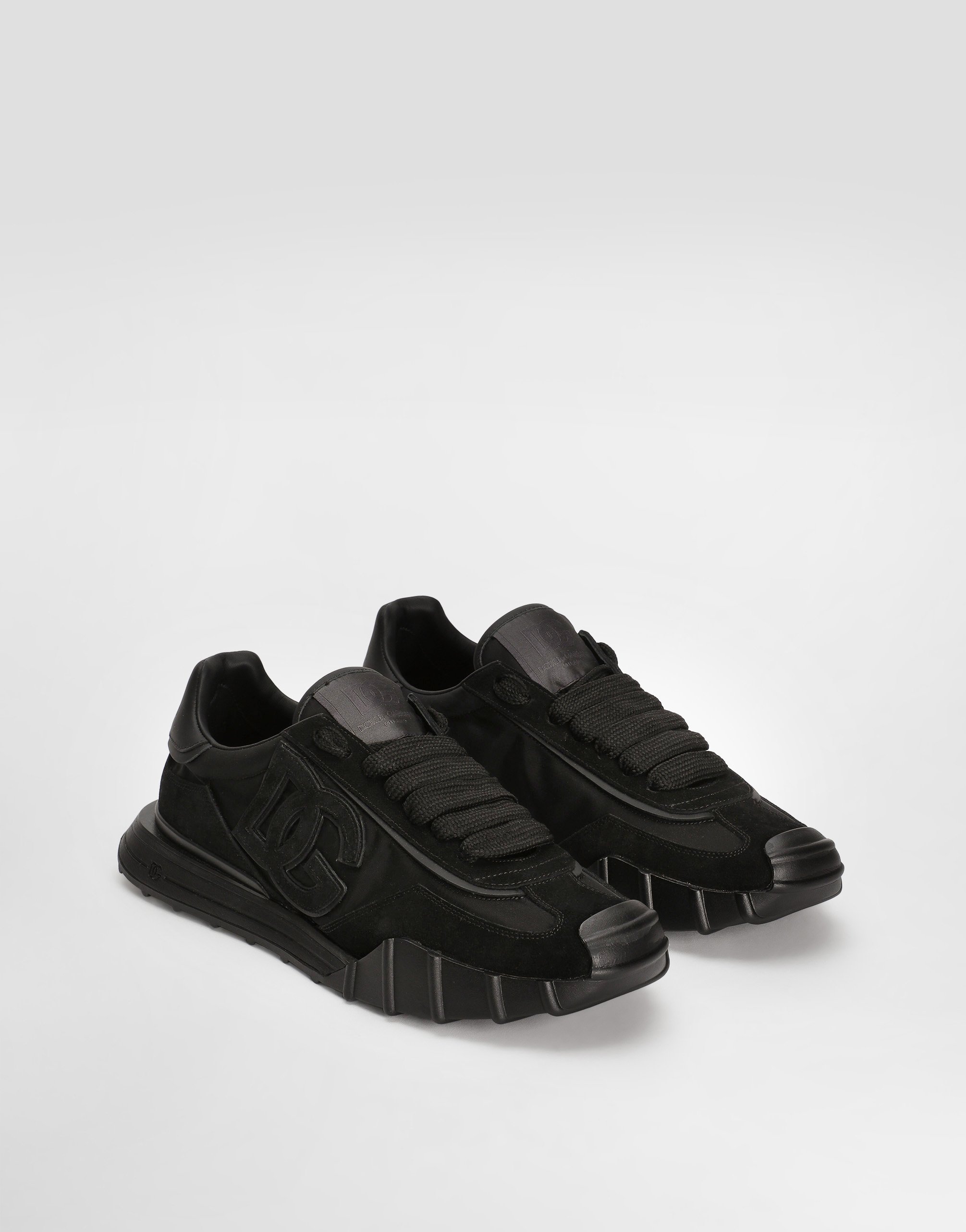 Кроссовки DG Athletic из ткани и телячьей кожи DOLCE & GABBANA, черный — фото 2