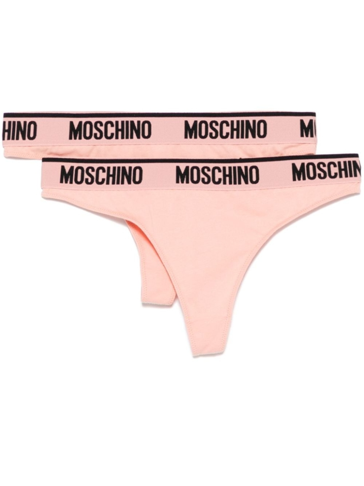 

Трусики-стринги с логотипом Moschino на поясе (упаковка из двух штук), розовый