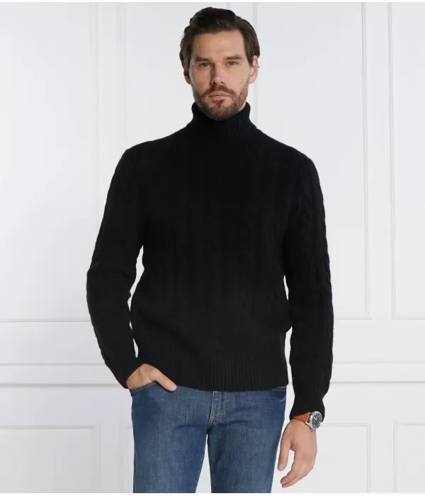 Шерстяная водолазка regular fit Polo Ralph Lauren, черный — фото 3