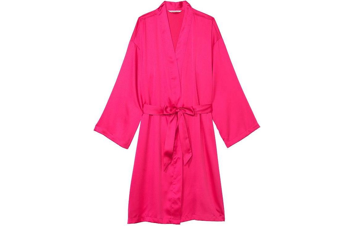

Victoria's Secret Сатиновая миди-халат для сна Barbie Pink
