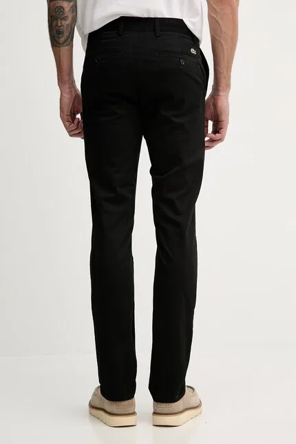Брюки из хлопка с эластаном Regular Lacoste, черный — фото 3