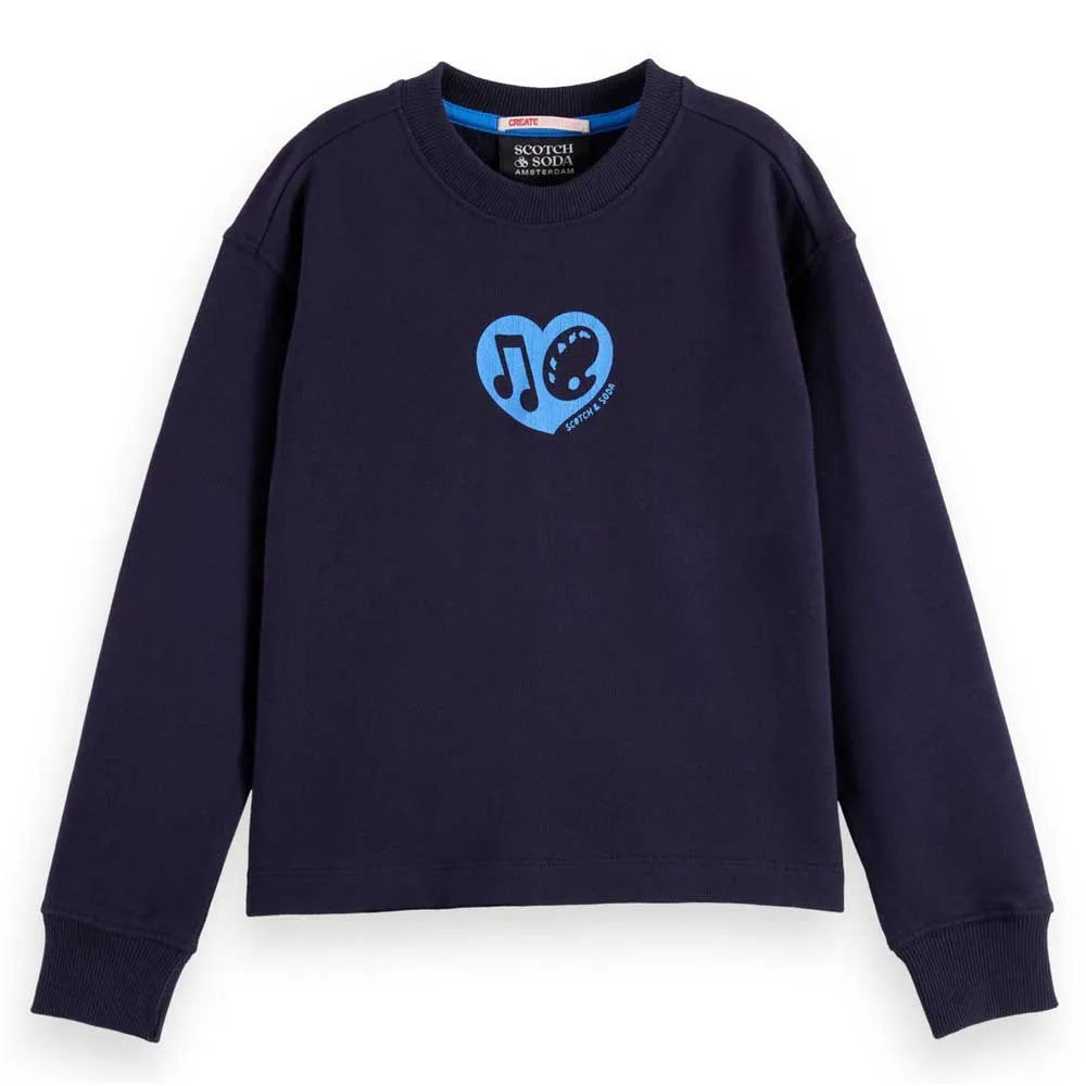 

Толстовка Scotch & Soda Relaxed Fit Front Back Artwork, синий