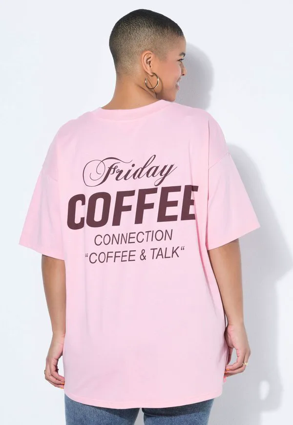 

Футболка с принтом coffee rücken Studio Untold, Pink, Коричневый, Футболка с принтом coffee rücken Studio Untold, Pink