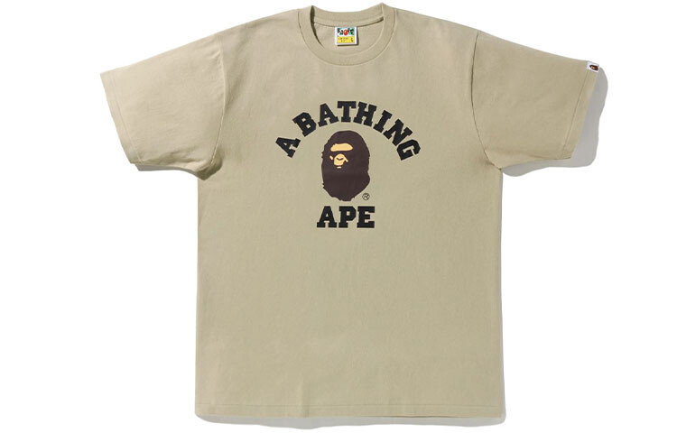 

Футболка колледжа BAPE Online Exclusive A Bathing Ape, хаки