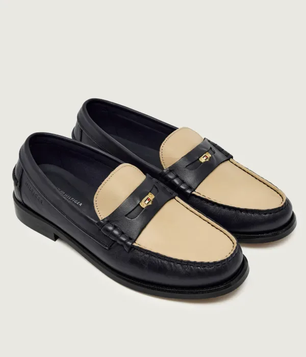 Кожаные лоферы Penny Crust Tommy Hilfiger, темно-синий — фото 3