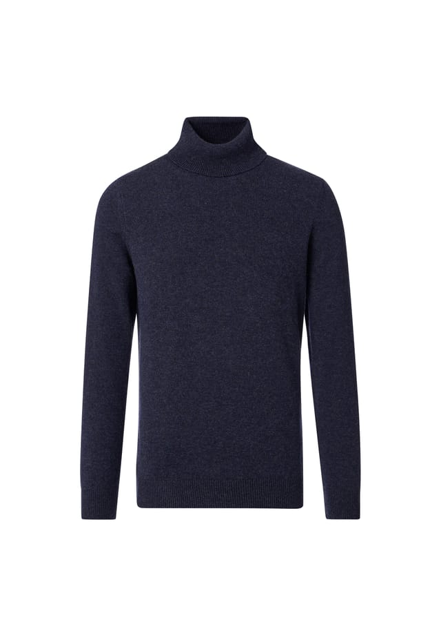 

Простой свитер с высоким воротом Venti, синий