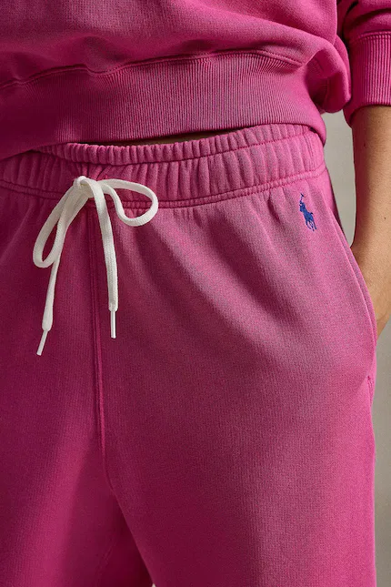 Спортивные штаны женские свободный крой Polo Ralph Lauren, розовый — фото 4