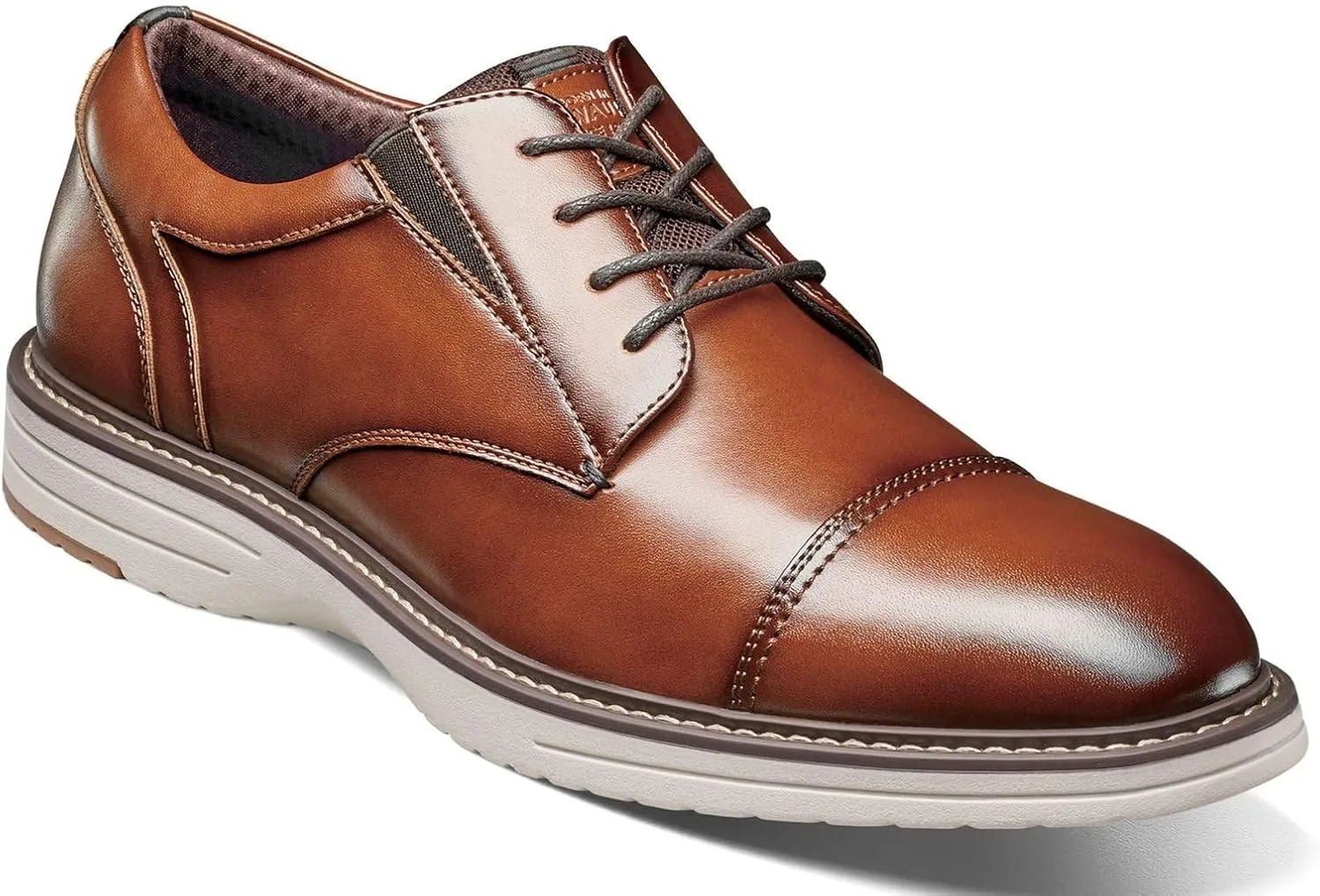 Мужские кроссовки Nunn Bush Gates Cap Toe Casual Oxford Dress Sneaker Легкая обувь, коньячный