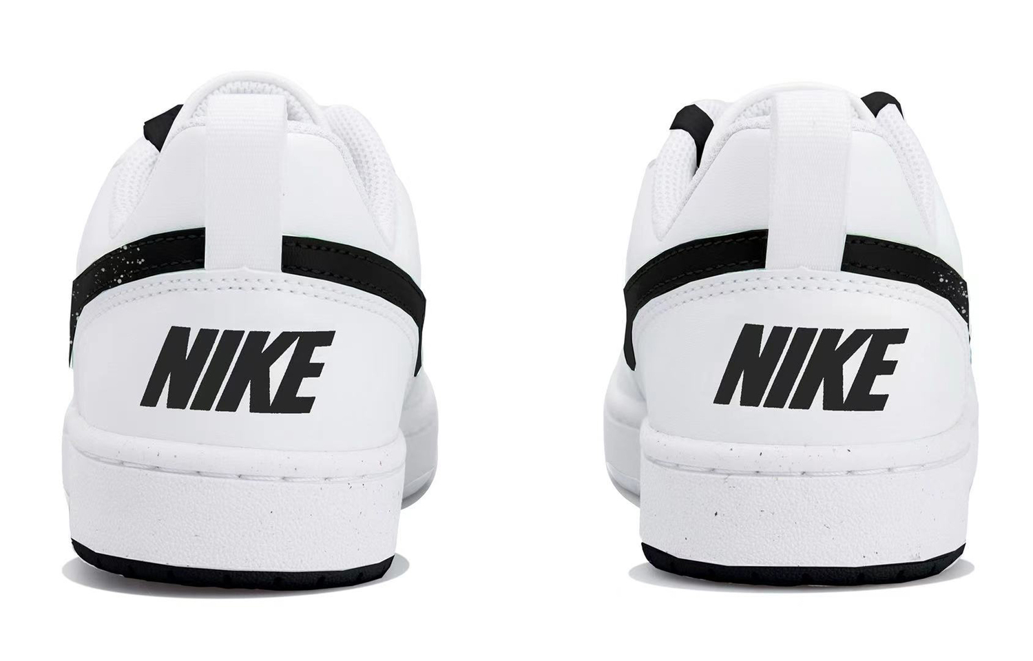 Nike Court Borough нескользкие устойчивые к истиранию низкие детские скейтбординг кроссовки White Black для подростков — фото 4