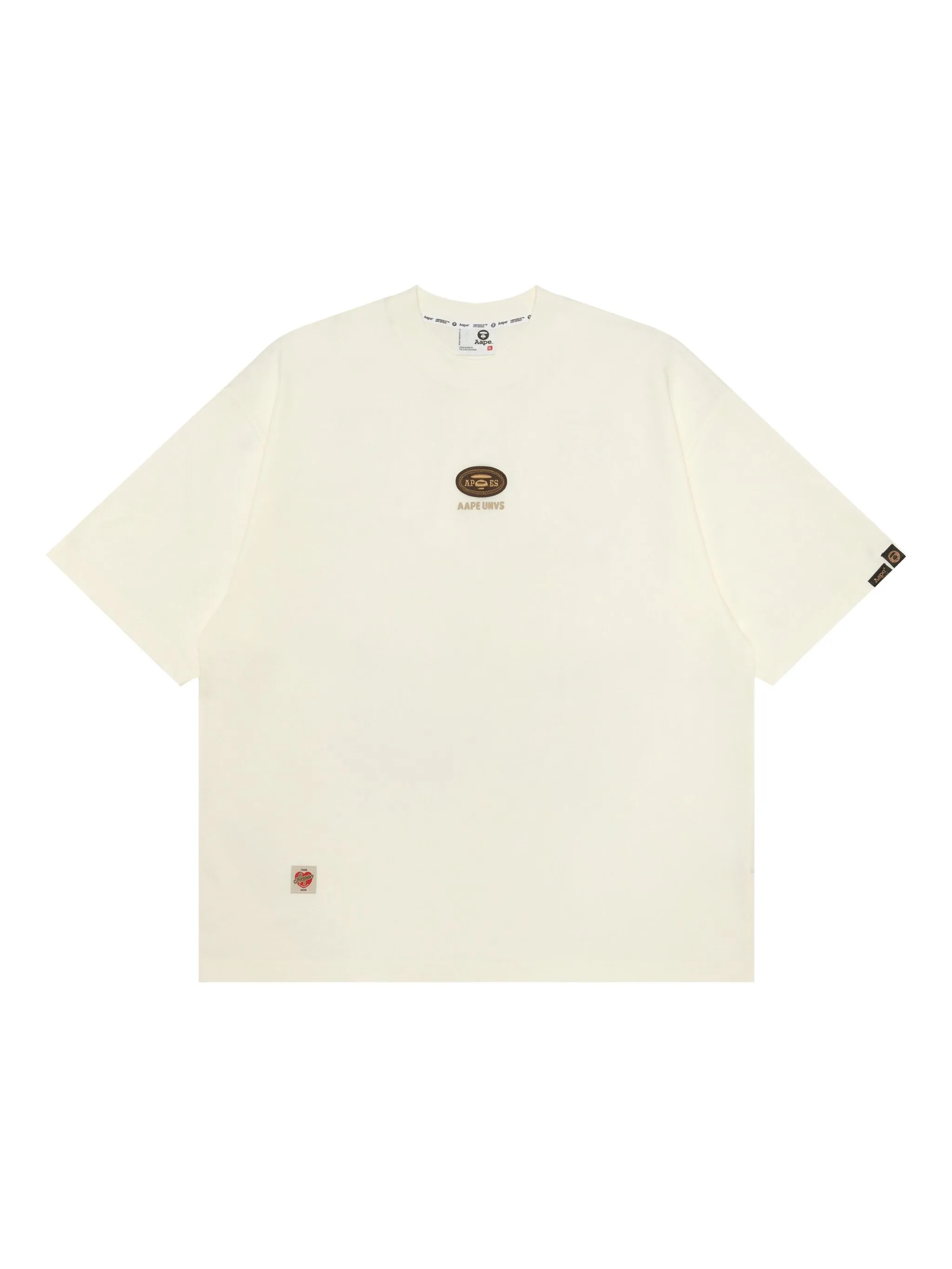 

Футболка с графичным принтом Aape By A Bathing Ape, кремовый