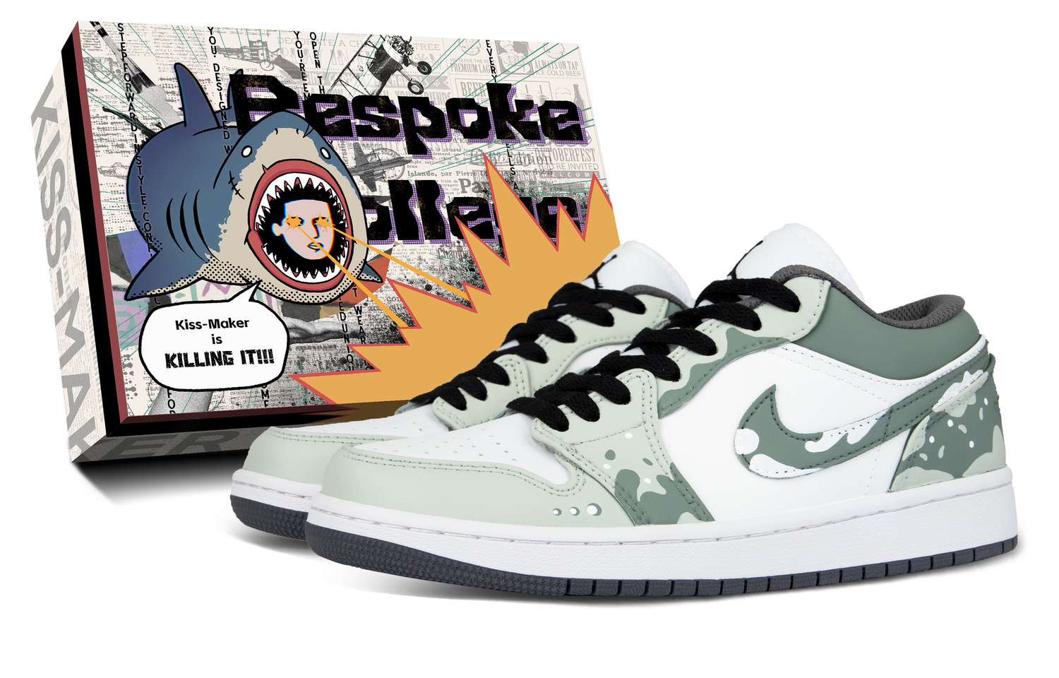 

Jordan Кроссовки Unisex Air 1 Cushioning Low top Vintage Basketball Green