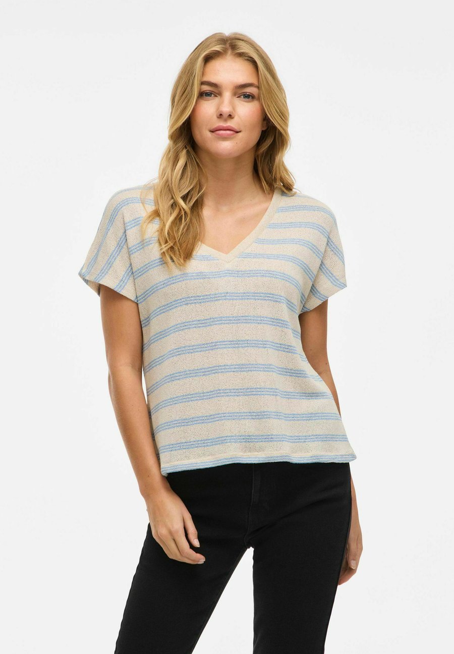 

Футболка VILA MIT KURZEN ÄRMELN VIHERMINA V-AUSSCHNITT, Birch/Black, Черный, Футболка VILA MIT KURZEN ÄRMELN VIHERMINA V-AUSSCHNITT, Birch/Black