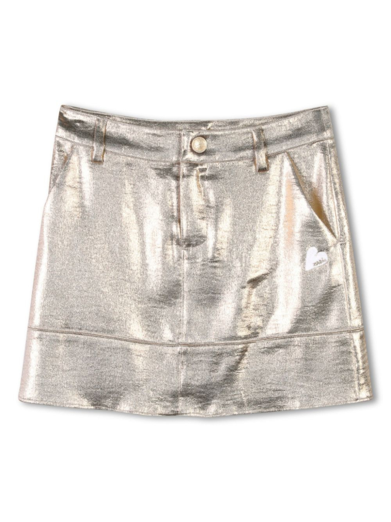 

Zadig & Voltaire Kids юбка с эффектом металлик, золотой