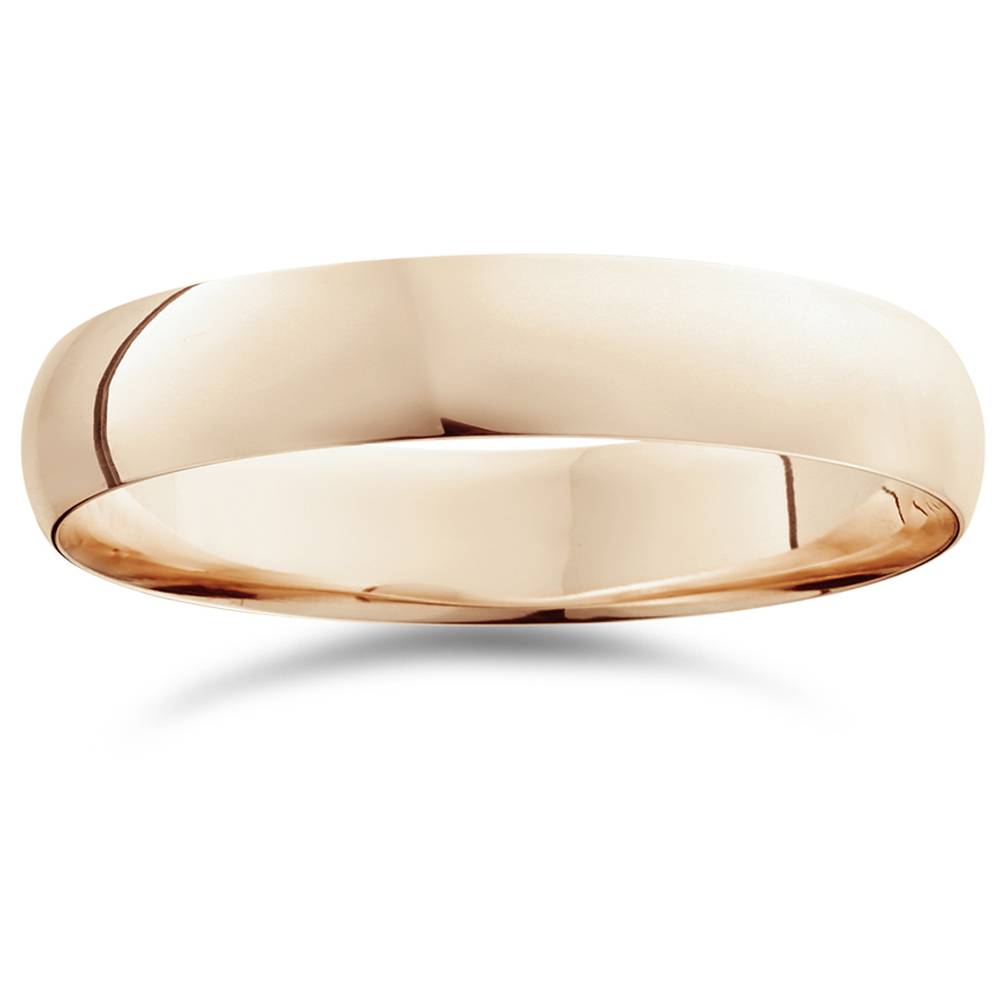 

Обручальное кольцо с куполом 5 мм, полированное, из 14-каратного розового золота, размер на выбор Pompeii2, розовый