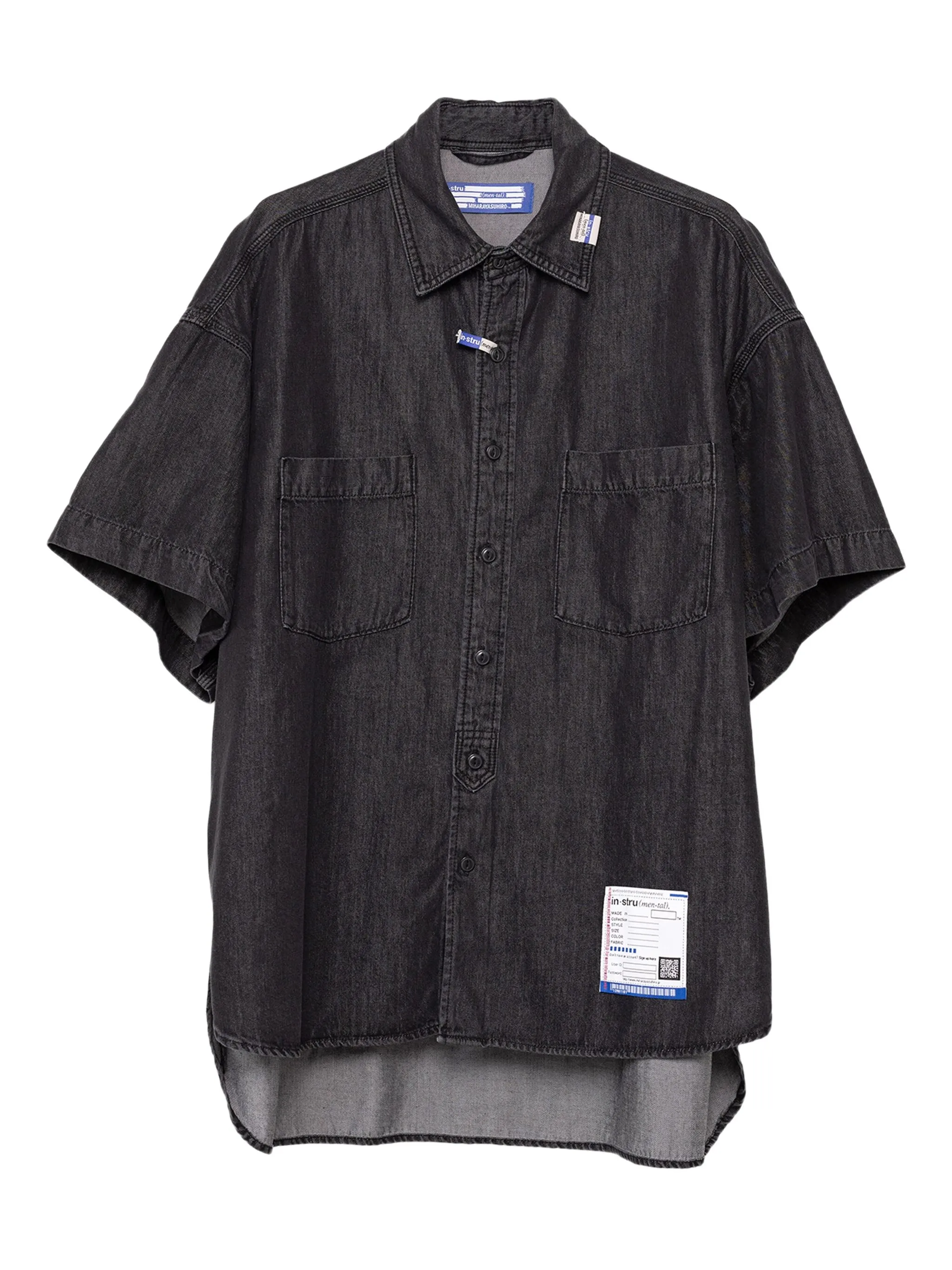 

Джинсовая рубашка с накладными карманами In･Stru(Men-Tal)., черный