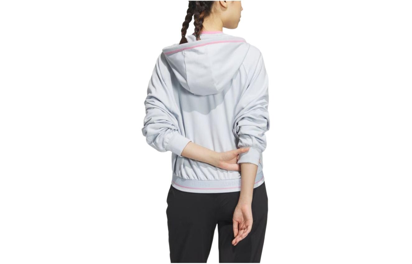 Толстовка Adidas Verbiage Crop, светло-голубой — фото 3