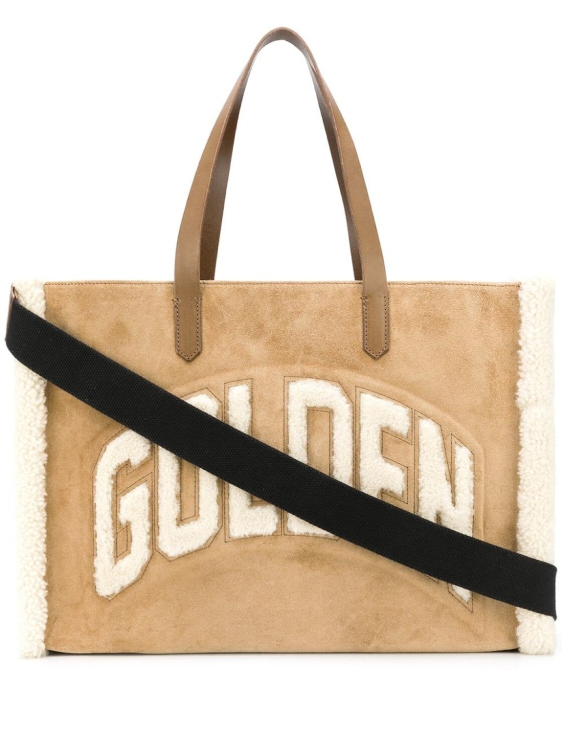

Golden Goose фактурная сумка-тоут с логотипом, нейтральный цвет