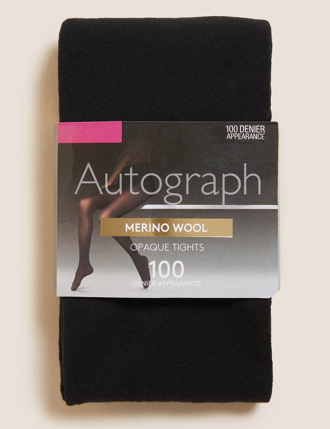 

Непрозрачные колготки из мериносовой шерсти плотностью 100 ден Autograph, черный