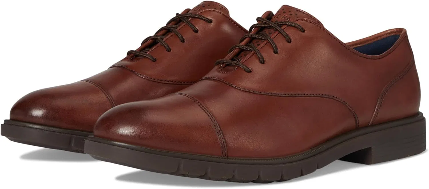 Мужские классические оксфорды Cole Haan Grandflex с закругленным носком, Mahogany
