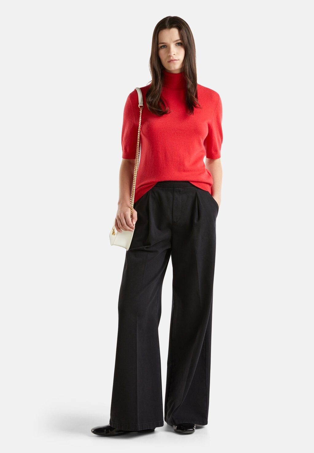 

Базовая футболка SHORT SLEEVE TURTLENECK United Colors of Benetton, красный