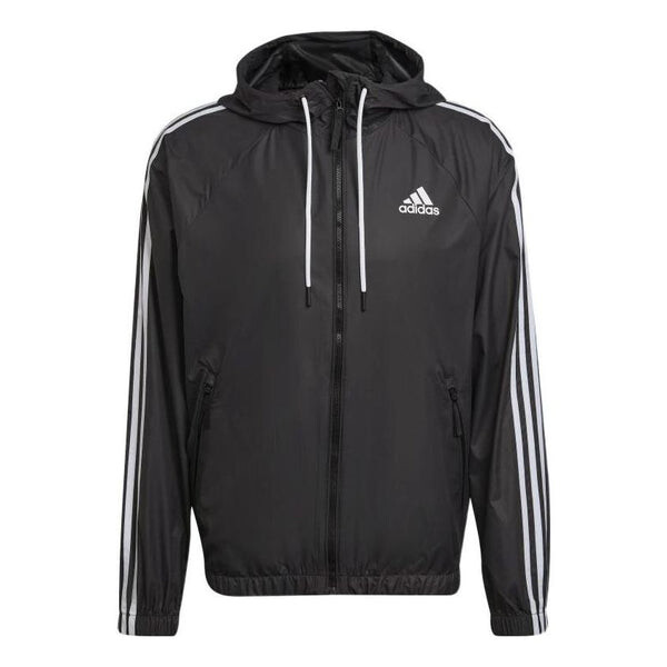 

Куртка Men's adidas BSC Classic Zipper Pocket Drawstring Hooded Jacket Black, мультиколор
