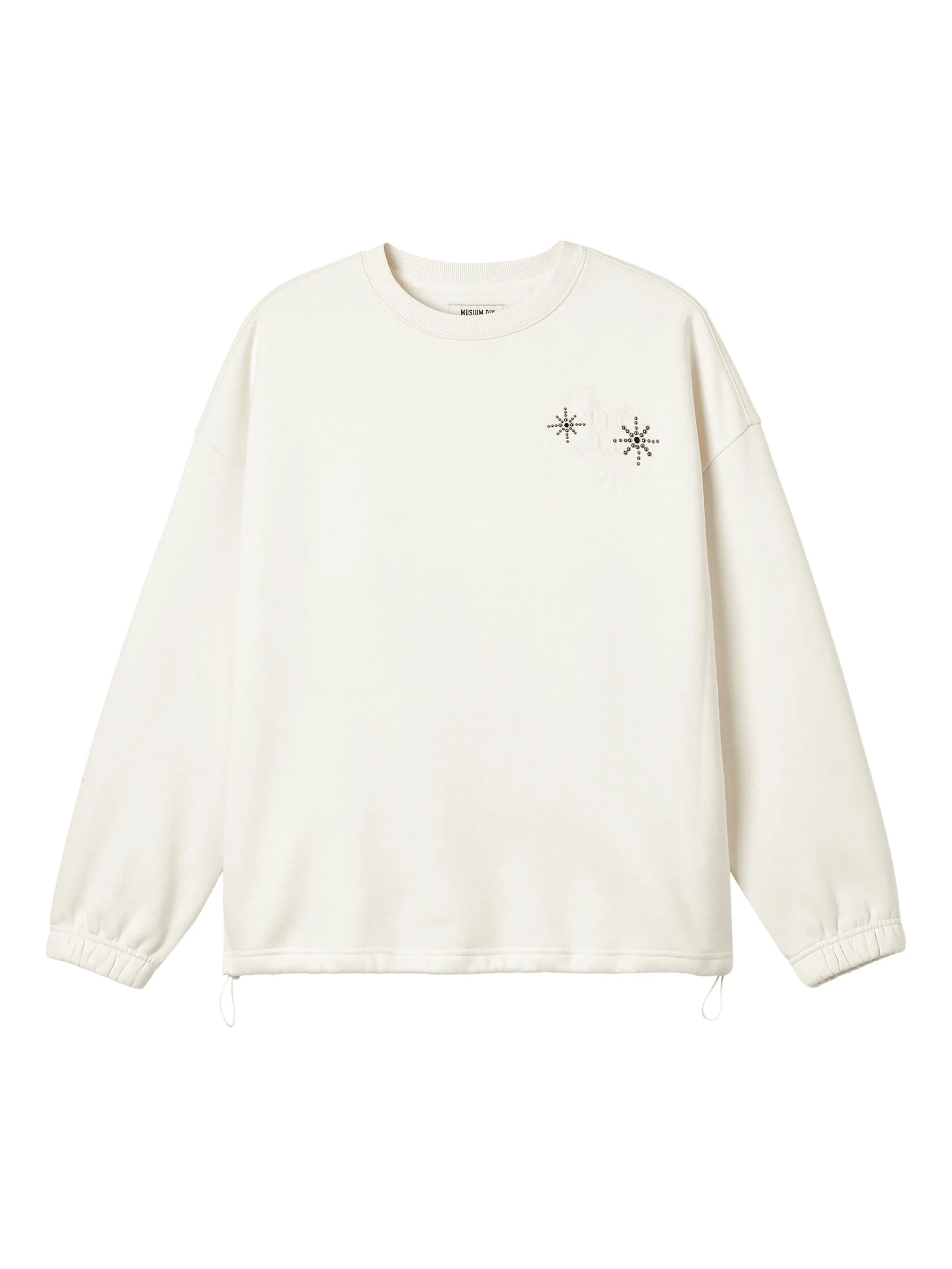 

Декорированный топ с длинными рукавами Musium Div., белый