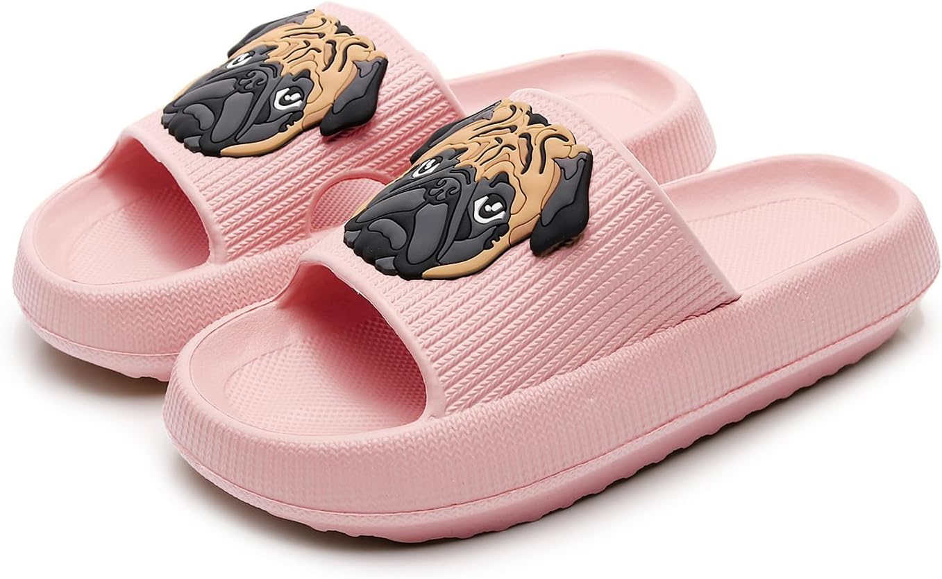 

Тапочки oukisam для женщин и мужчин, толстая подошва, ультра-удобные, как облако, летние пляжные шлепанцы, тапочки для ванной с противоскользящей подошвой, розовый