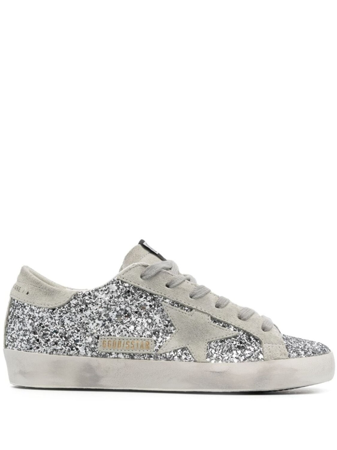 Golden Goose кеды Super-Star с блестками, серебристый