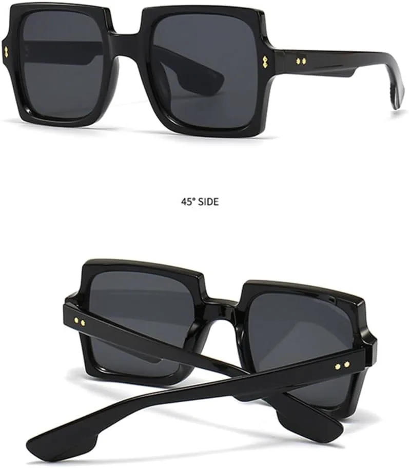 

Мужские солнцезащитные очки в стиле ретро с заклепками, солнцезащитные очки UV400 с градиентом, женские солнцезащитные очки в стиле панк LANGSER, Green Light Gray