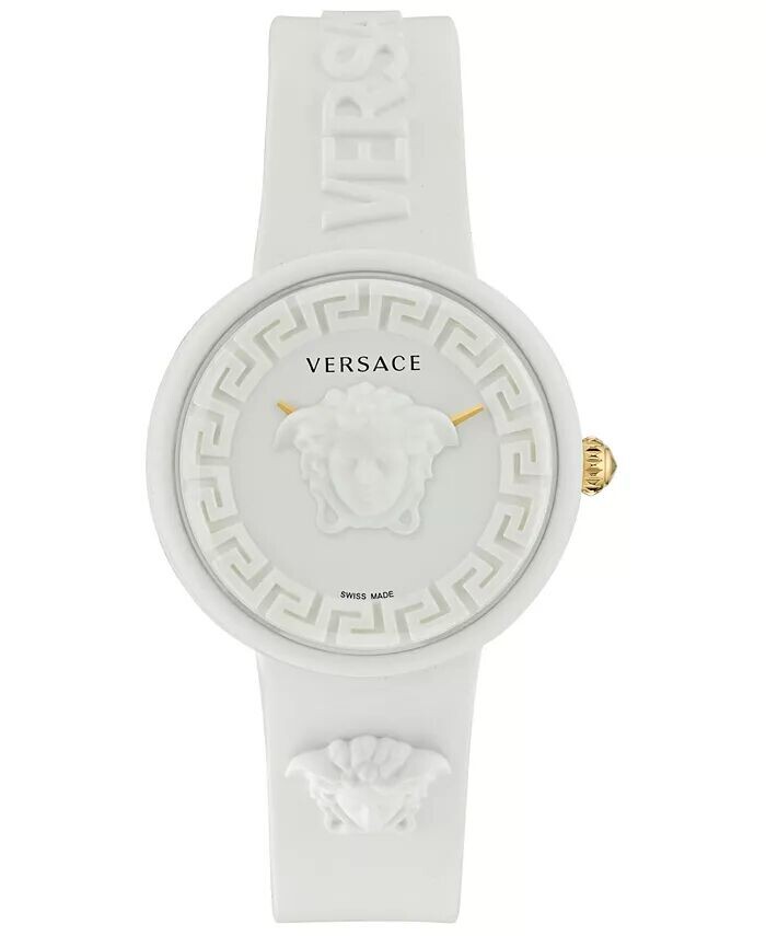 Женские швейцарские часы Medusa Pop с белым силиконовым ремешком, 39 мм Versace — фото 2