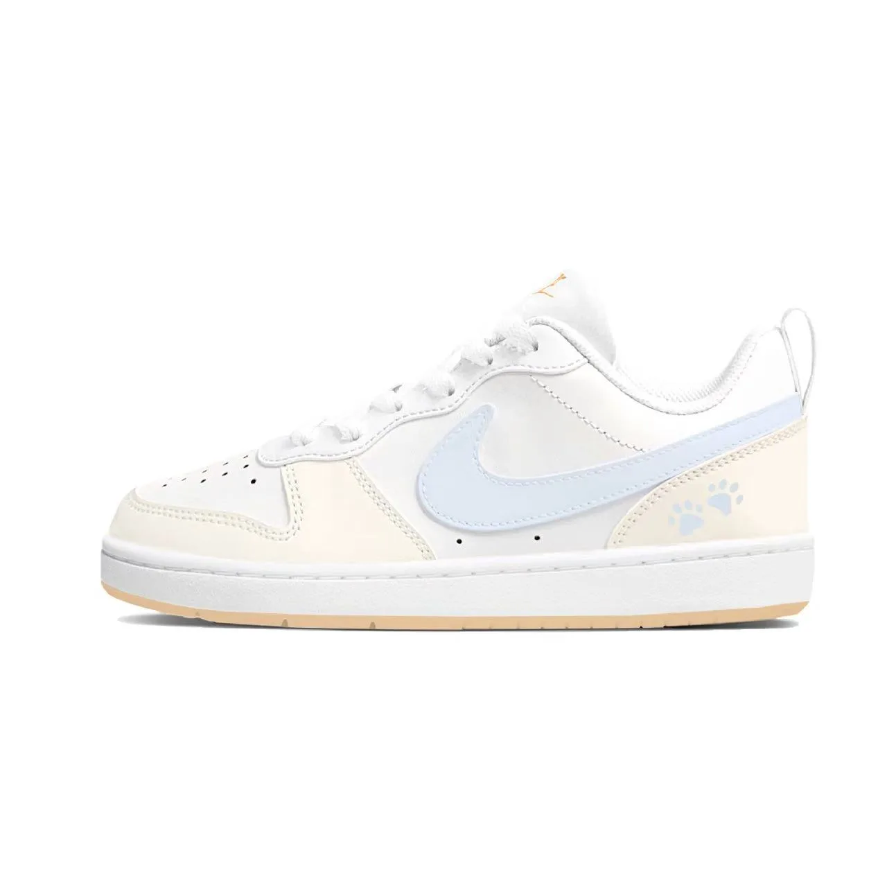 Кроссовки для скейтбординга Court Borough Maris Sal Pudding Slip Resistant Abrasion Resistant Nike, White Orange Blue (with Gift Bag) — фото 3