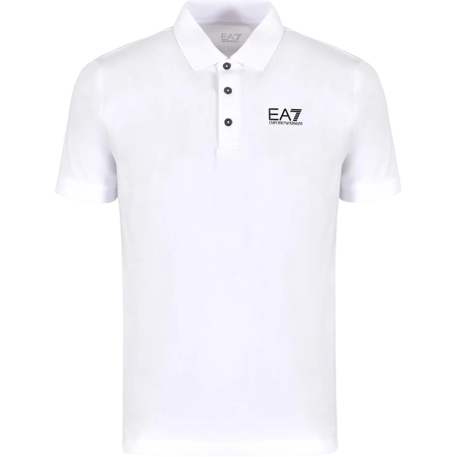 EMPORIO ARMANI Поло EA7 SS24 мужское белое — фото 3