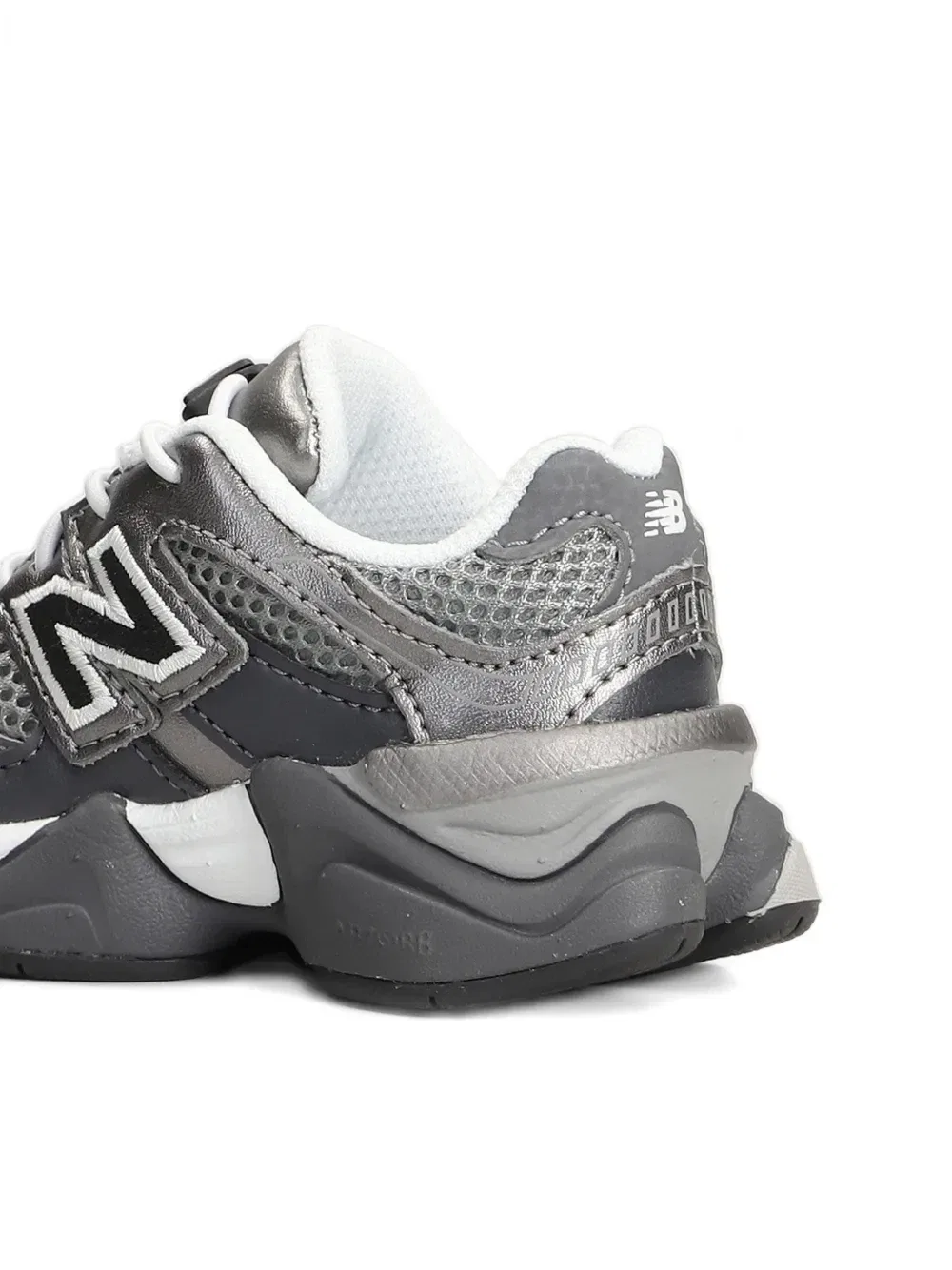 Кроссовки 9060 на шнуровке-банджи New Balance Kids, серый — фото 4