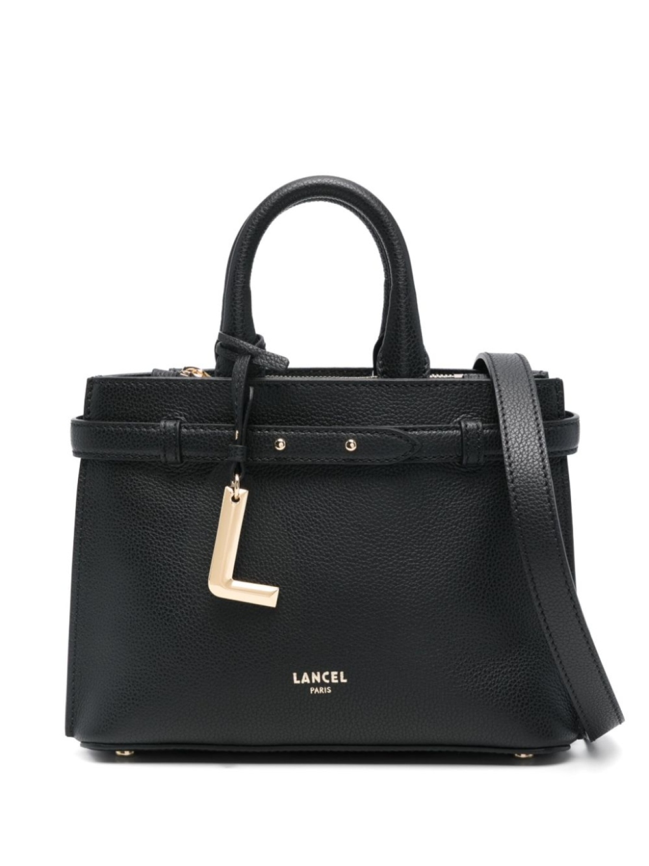 

Lancel кожаная сумка-тоут, черный
