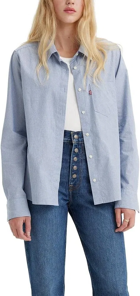 Блуза, плиссированная, Hem Blouse, Levi's, белый — фото 2