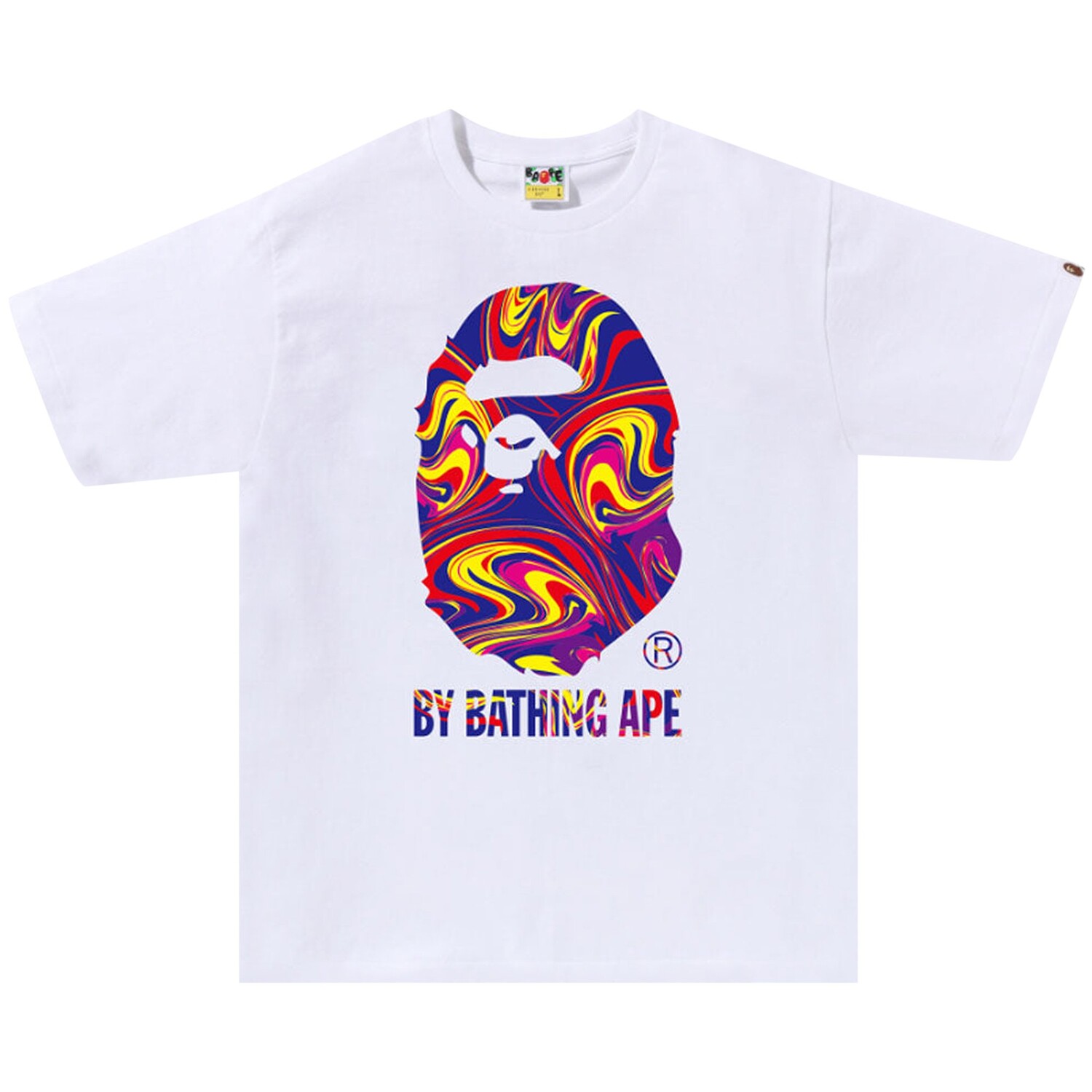 

Футболка BAPE Marbling By Bathing Ape Белая, Белый, Футболка BAPE Marbling By Bathing Ape Белая