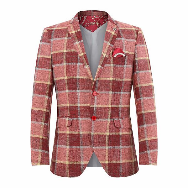 

Детский блейзер slim fit в крупную клетку Elie Balleh, Red