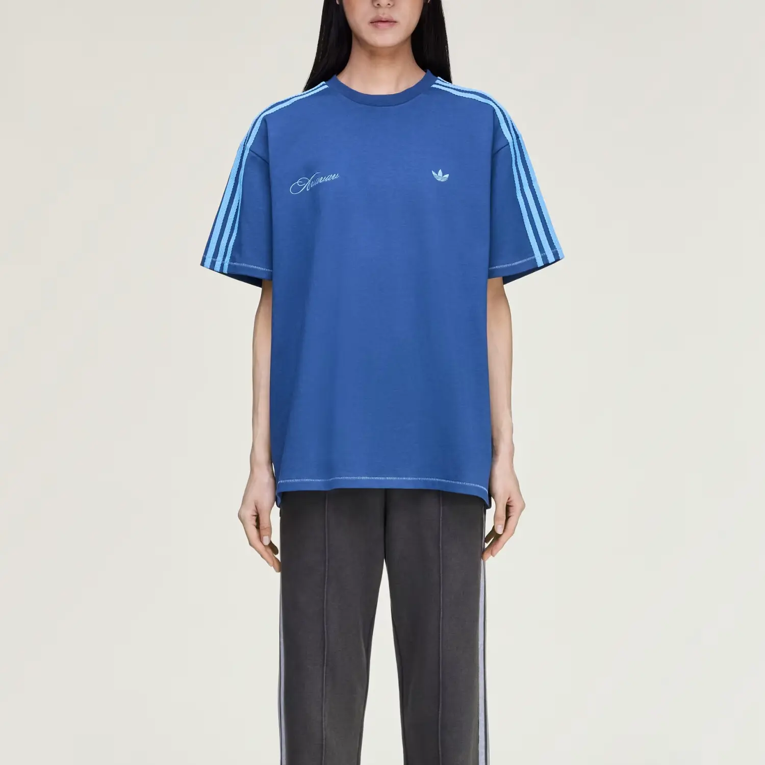 Футболка AVAVAV женская Adidas Originals, синий — фото 4
