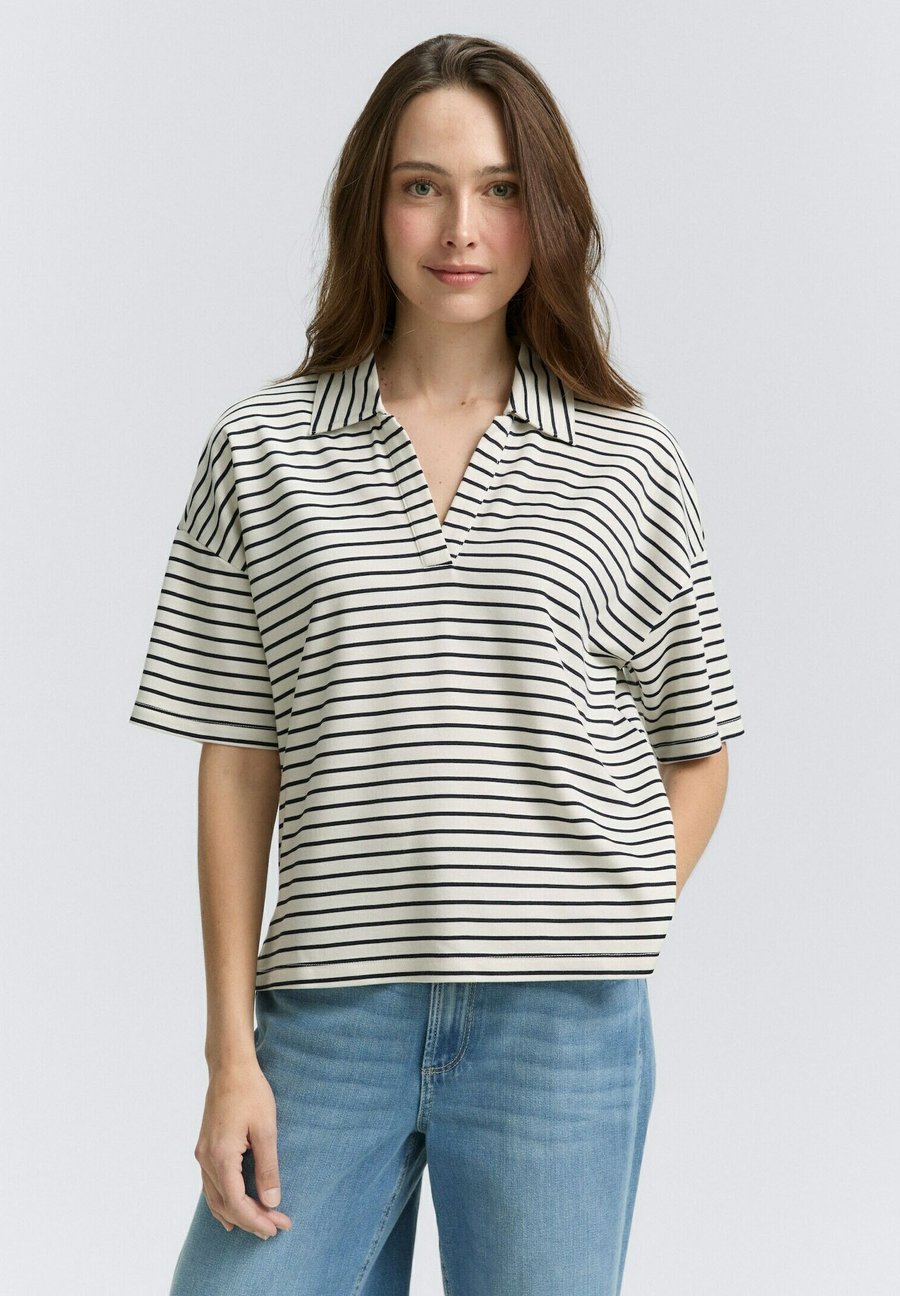 

Поло TOM TAILOR Polo shirt, Offwhite/Navy Tee Stripe/Off-White