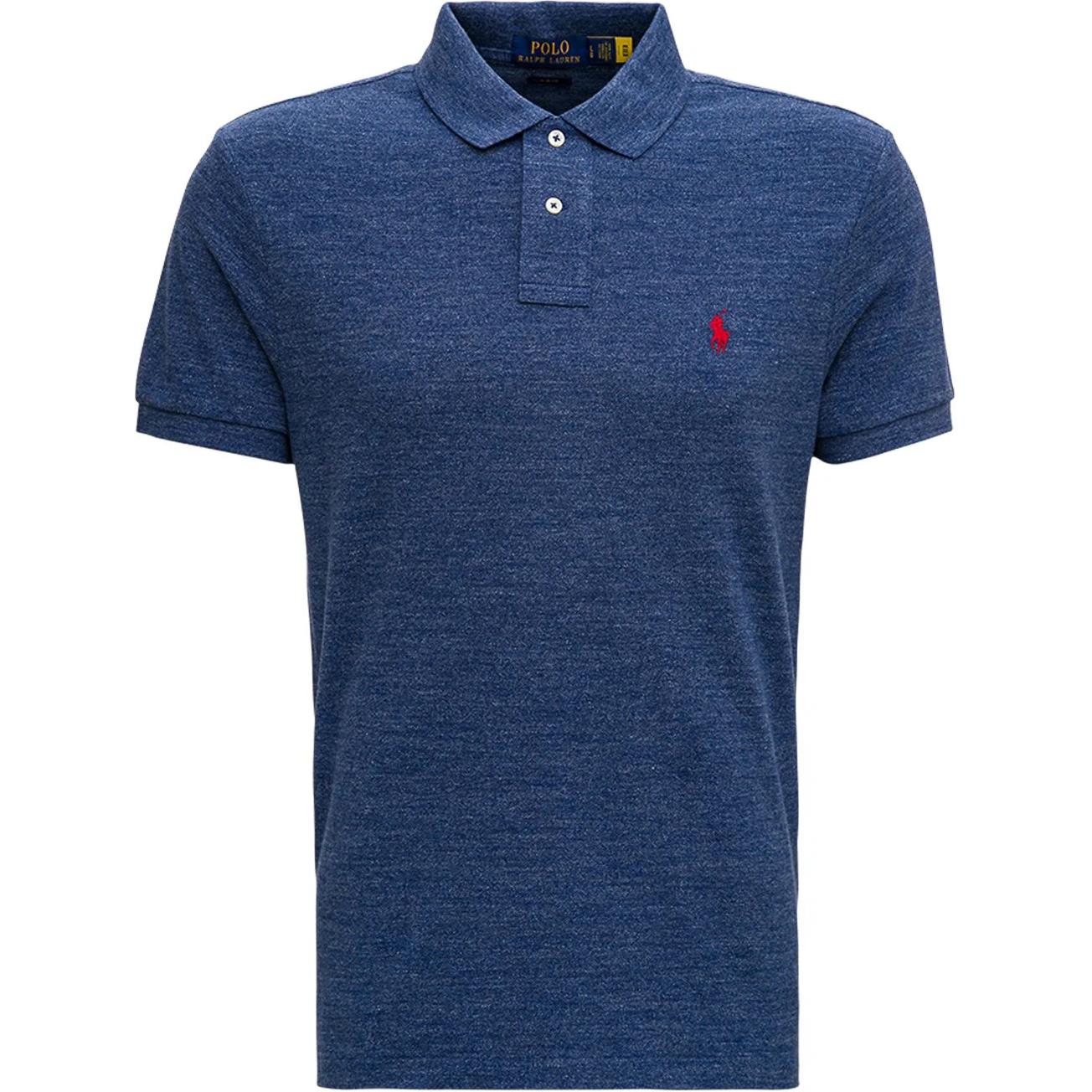 

Поло с вышитым логотипом Polo Ralph Lauren, серый