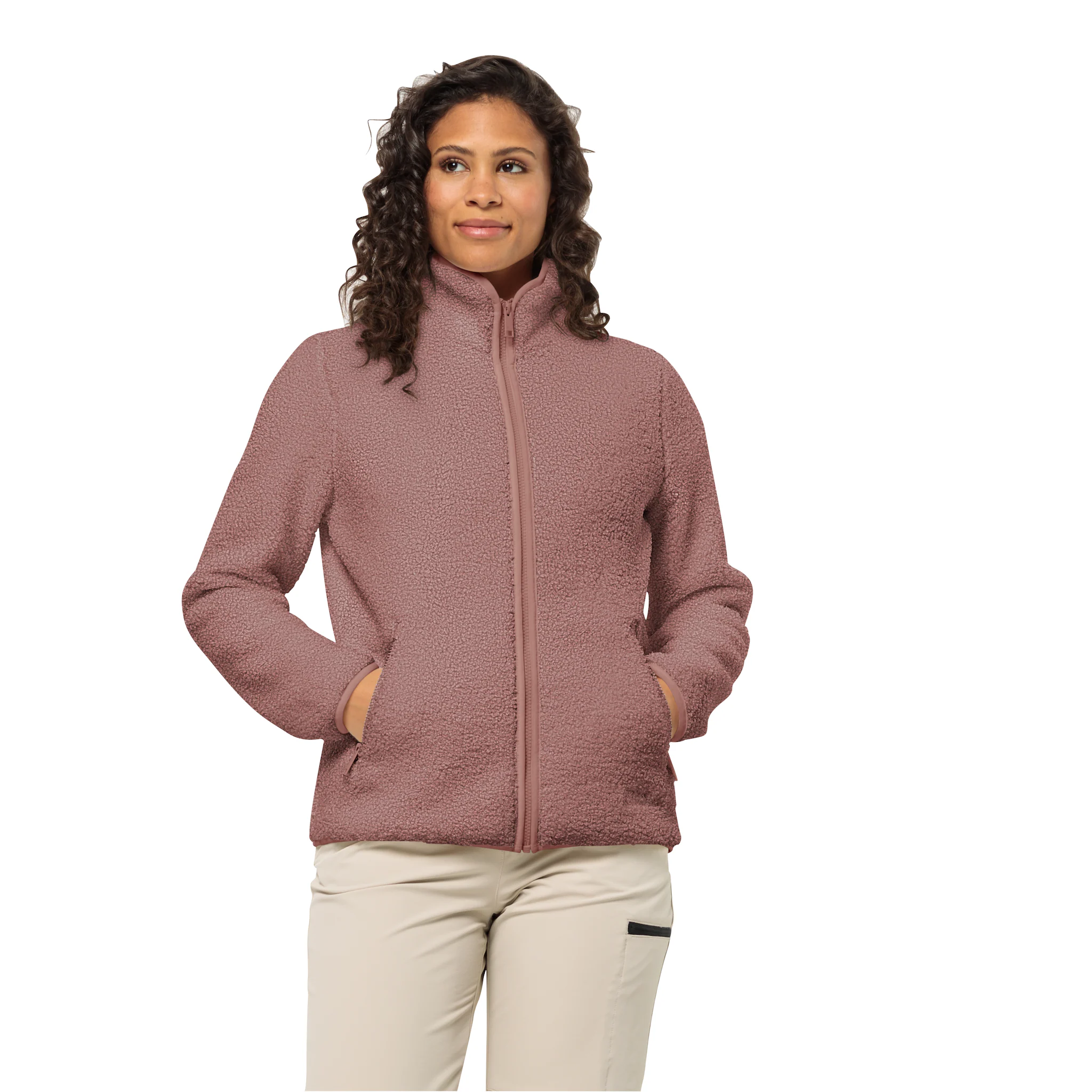 

Флисовая куртка Jack Wolfskin "HIGH CURL JACKET W", с карманами, цвет Afterglow