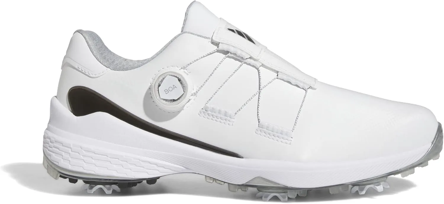 Мужские гольф-туфли Adidas ZG23 Boa, белый/черный/металлик — фото 3