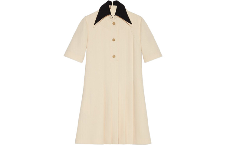 

Платье с короткими рукавами женское цвета слоновой кости Gucci