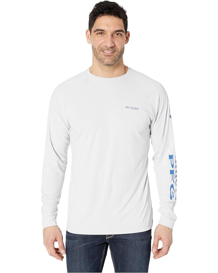

Рубашка Columbia PFG Terminal Deflector Long Sleeve, цвет Cool Grey/Vivid Blue